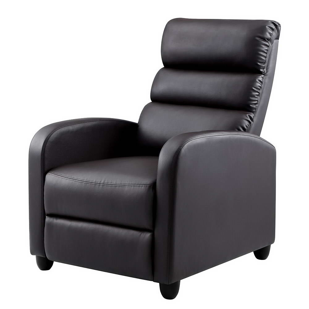 Marlook Recliner Armchair Brown Faux Leather Bolivia