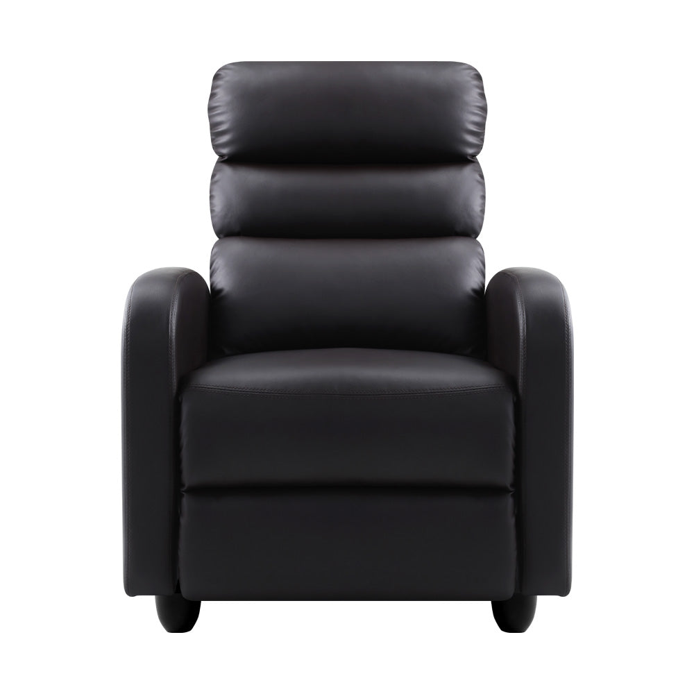 Marlook Recliner Armchair Brown Faux Leather Bolivia
