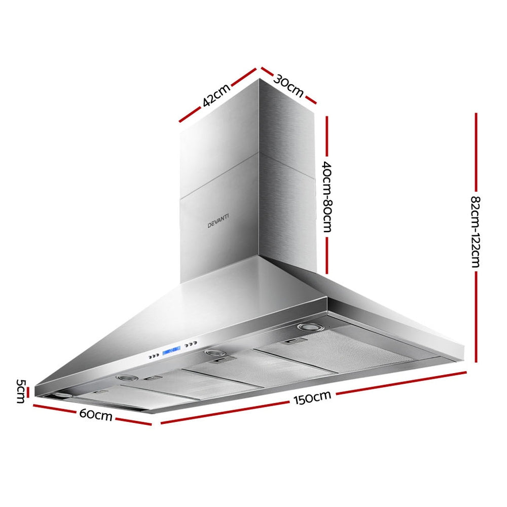Marlook 1500mm Range Hood 150cm BBQ Commercial Rangehood