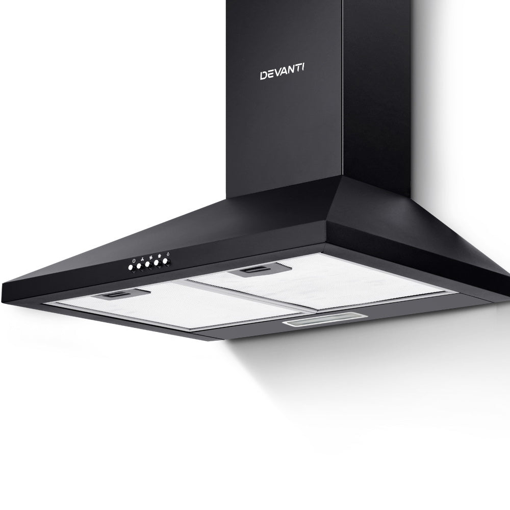 Marlook 600mm Range Hood 60cm Rangehood Black
