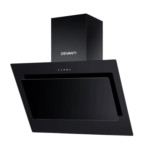 Marlook 900mm Range Hood 90cm Rangehood Glass Black