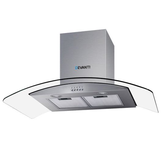 Marlook 900mm Range Hood 90cm Rangehood Glass Canopy