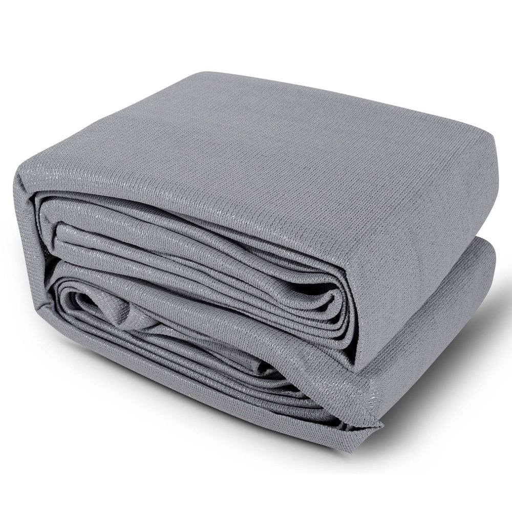 Marlook Shade Sail 3x3m Square 280GSM 98% Grey Shade Cloth