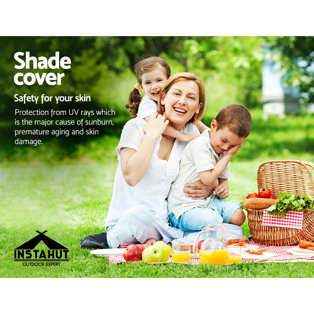 Marlook Shade Sail 6x6x6m Triangle 280GSM 98% Grey Shade Cloth