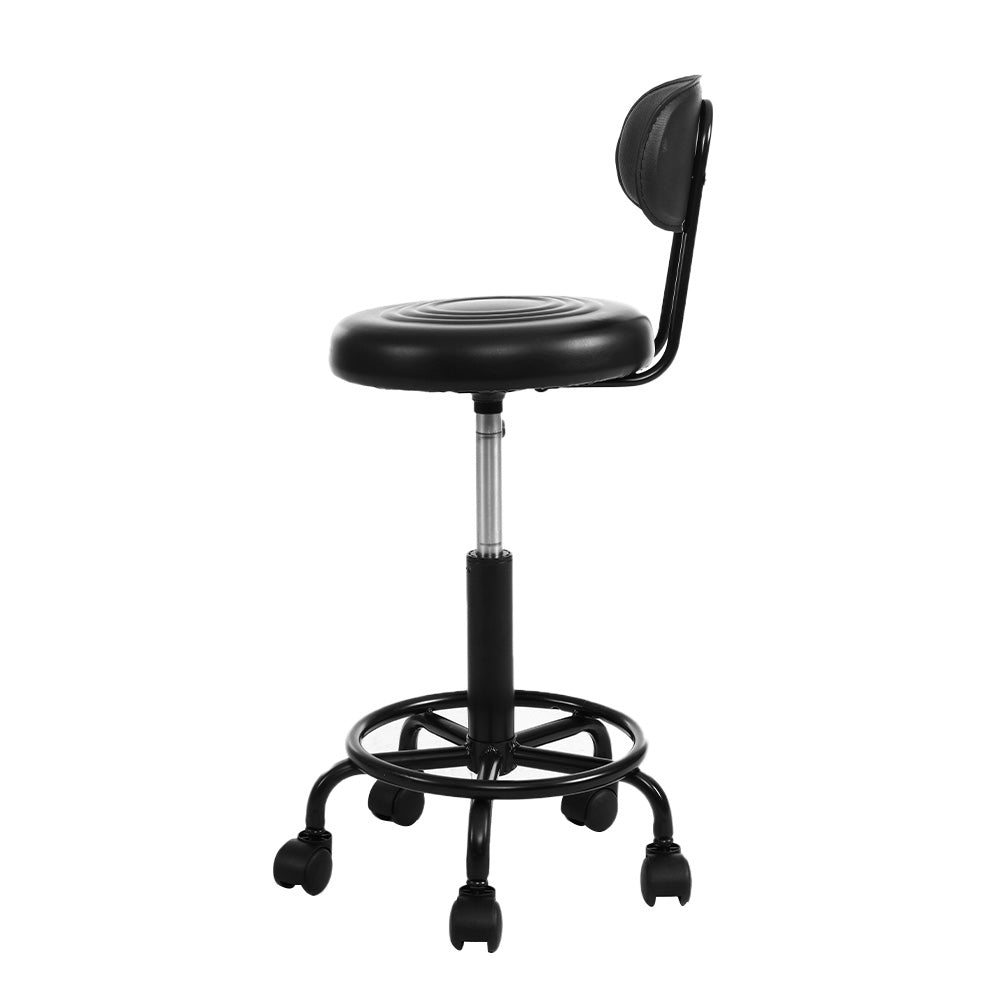 Marlook 2x Salon Stool Swivel Chair Backrest