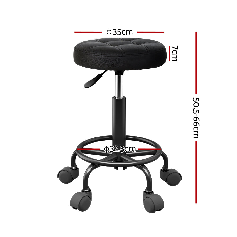 Marlook Salon Stool Round Swivel Chairs Black