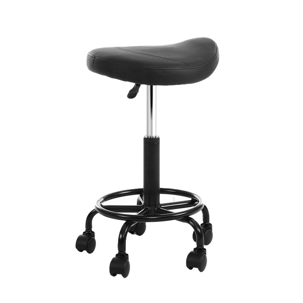 Marlook 2x Salon Stool Saddle Swivel Chair