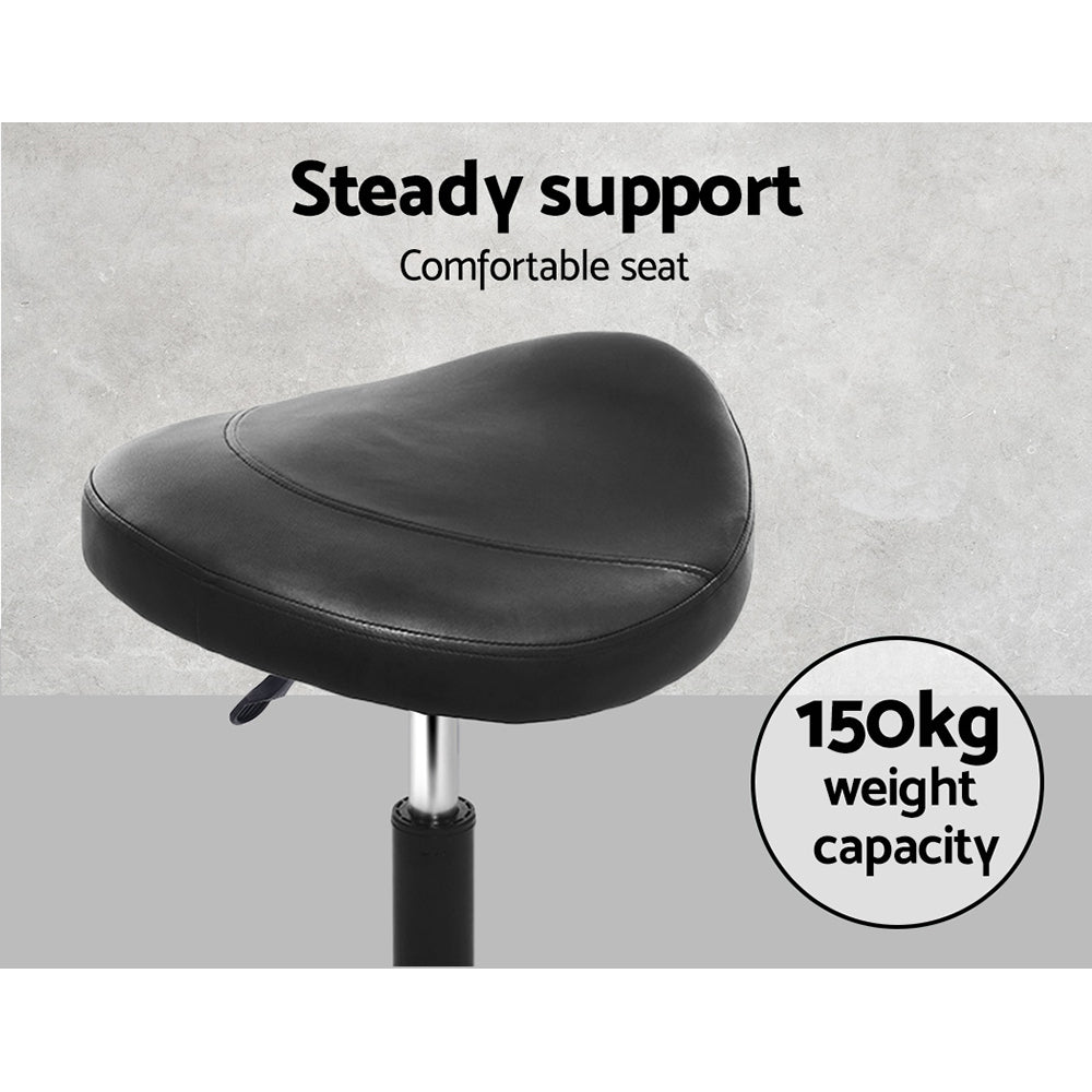 Marlook 2x Salon Stool Saddle Swivel Chair