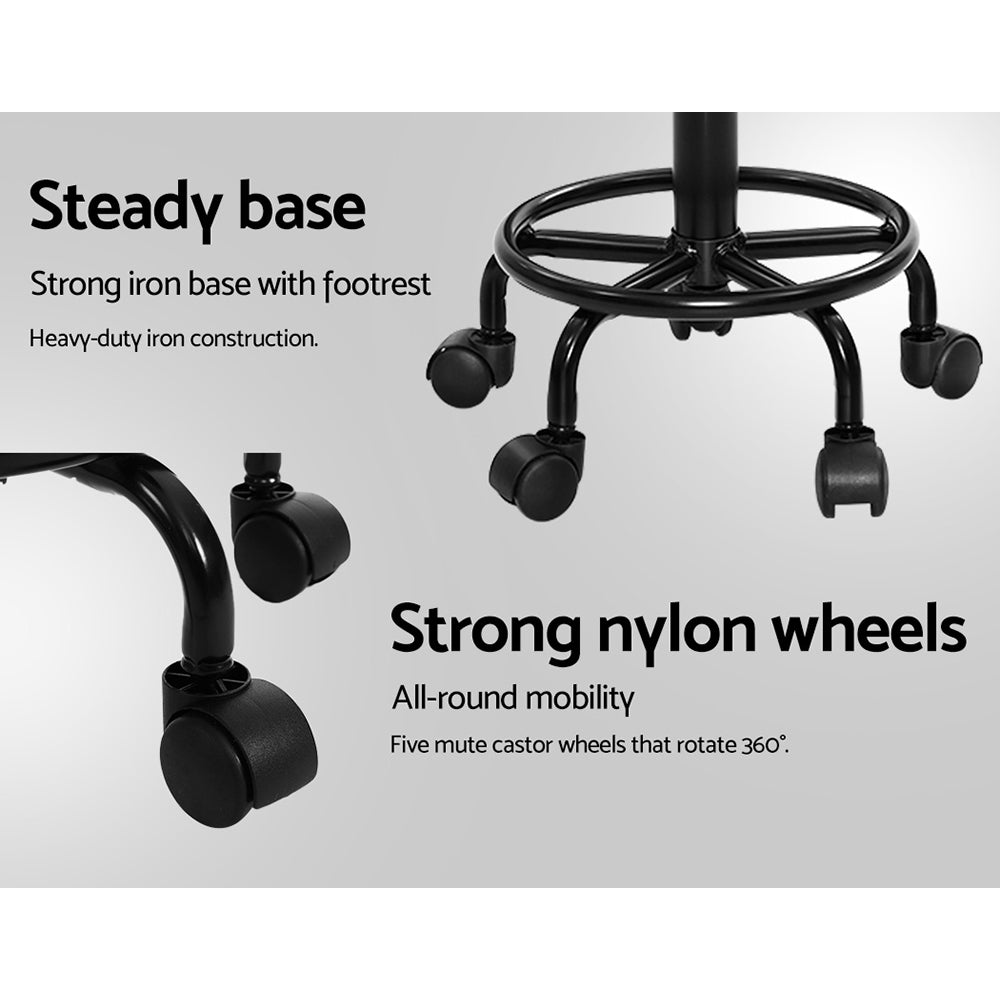 Marlook 2x Salon Stool Saddle Swivel Chair