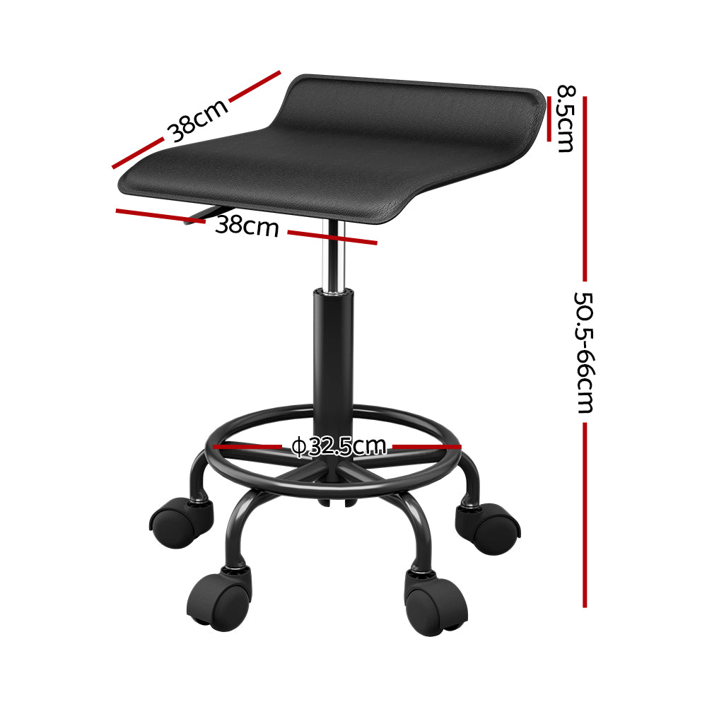 Marlook Salon Stool Square Swivel Chair Black