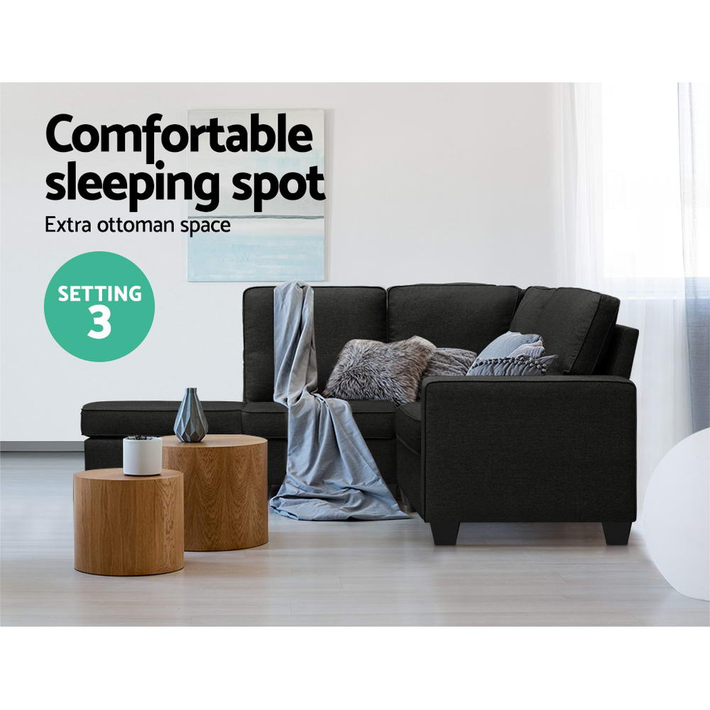 Marlook Modular Sofa Chaise Set 4-seater Dark Grey