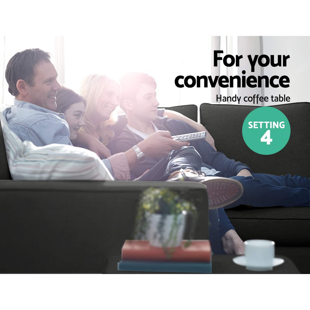 Marlook Modular Sofa Chaise Set 4-seater Dark Grey
