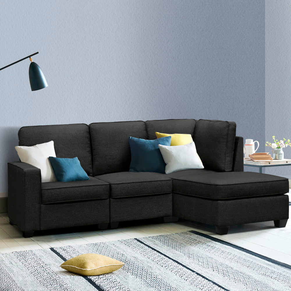 Marlook Modular Sofa Chaise Set 4-seater Dark Grey