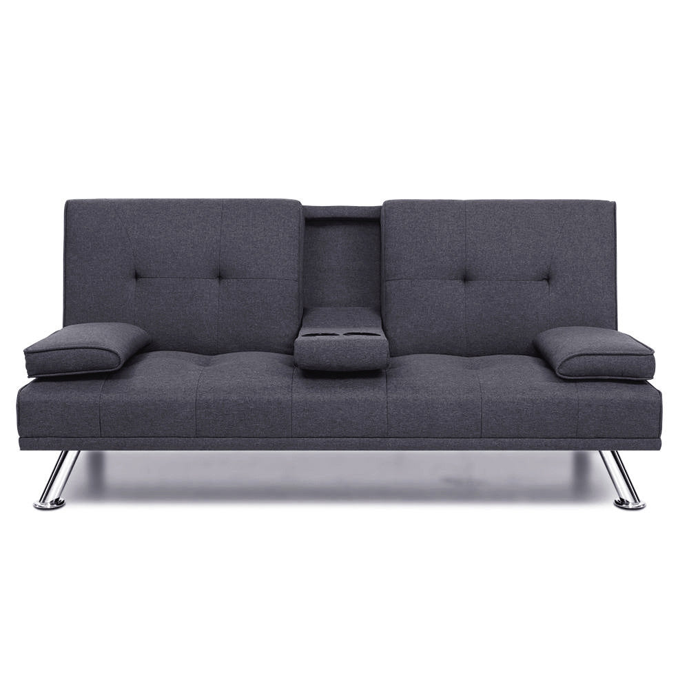 Marlook Sofa Bed 175CM Dark Grey Fabric