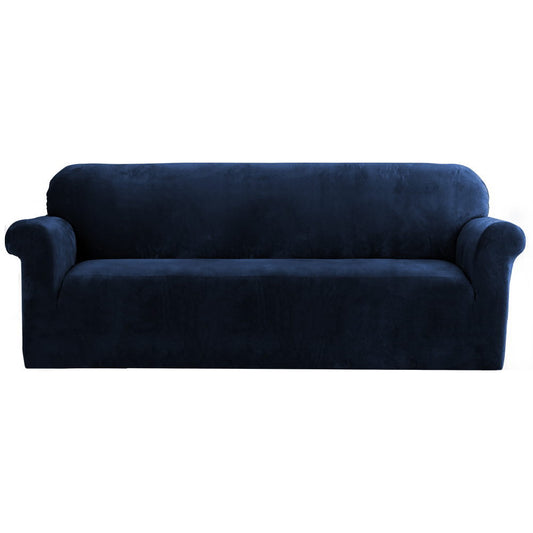 Marlook Sofa Cover Couch Covers 4 Seater Velvet Sapphire