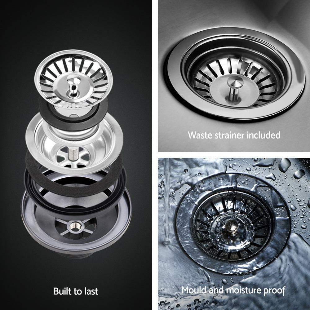 Marlook Kitchen Sink Basin Stainless Steel Under/Top/Flush Mount Bowl 155X50CM