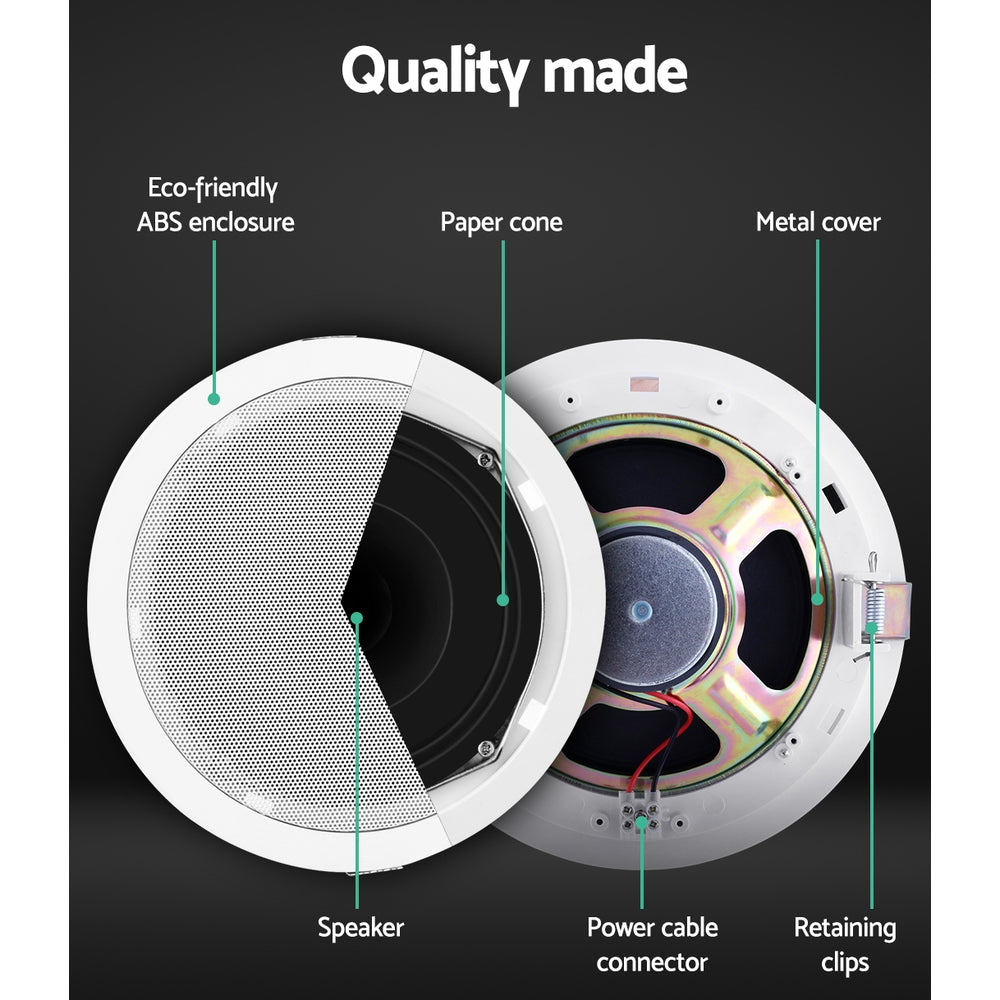 Marlook 6 Inch Ceiling Speakers In Wall Speaker Home Audio Stereos Tweeter 4pcs