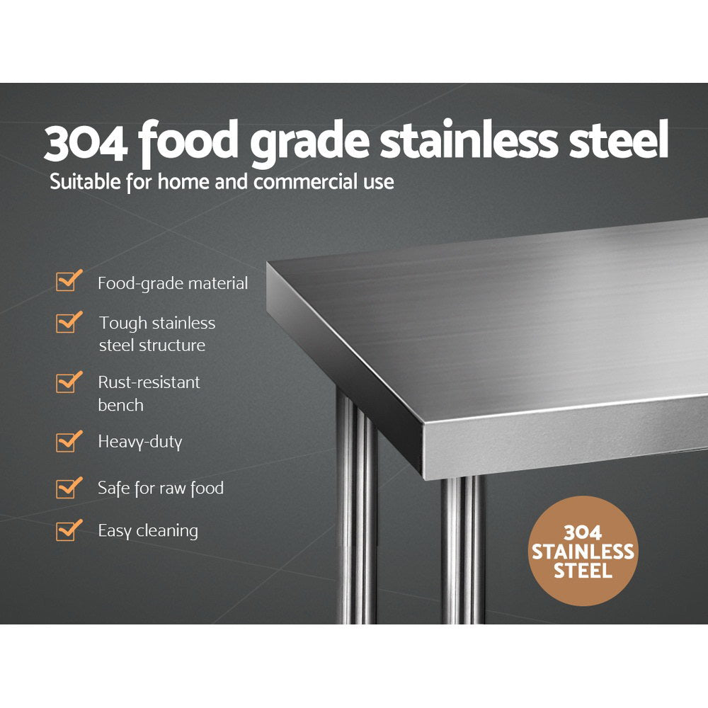 Marlook 1219x610mm Stainless Steel Kitchen Bench 304