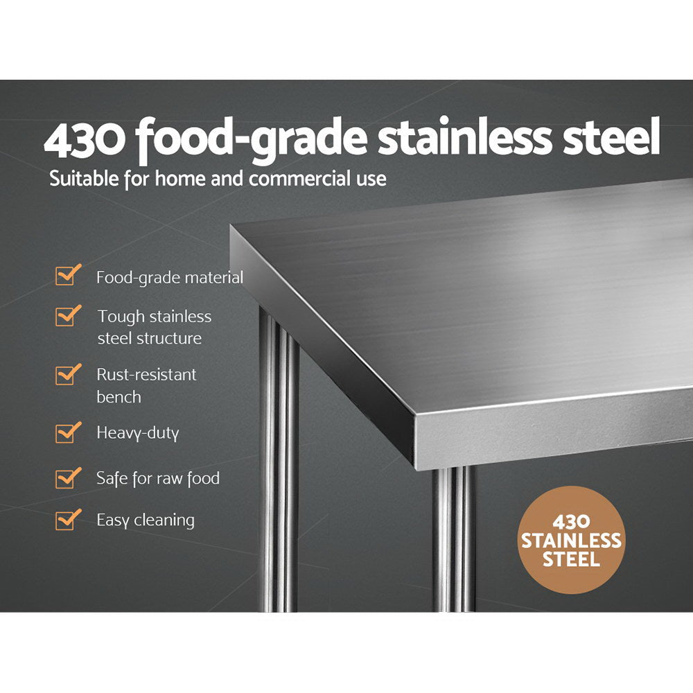Marlook 760x760mm Stainless Steel Kitchen Bench 430