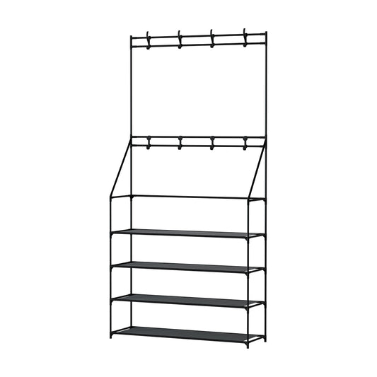 Marlook Shoe Rack Hall Tree 16 Pairs Black