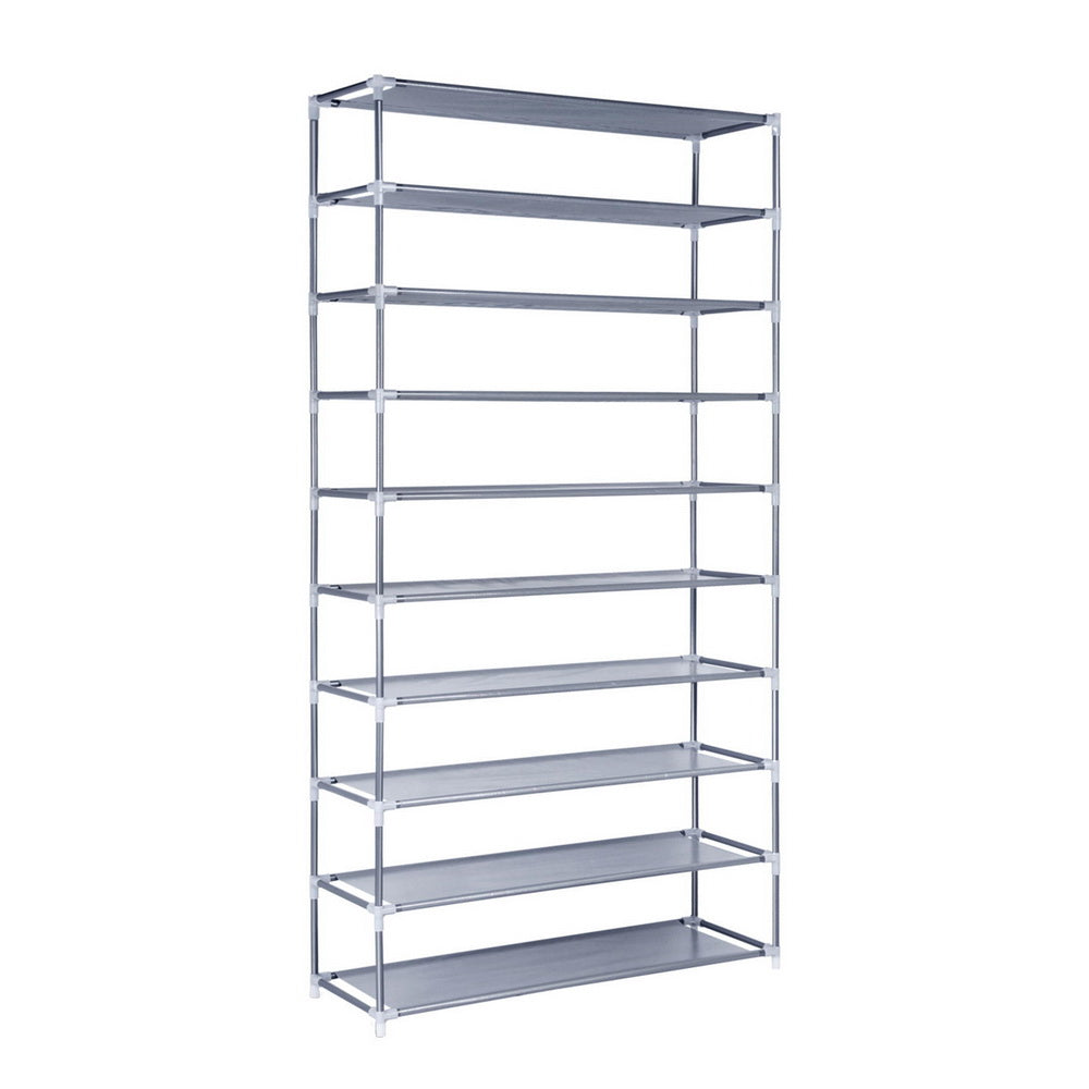 Marlook Shoe Rack Cabinet Stackable 10-Tier Grey