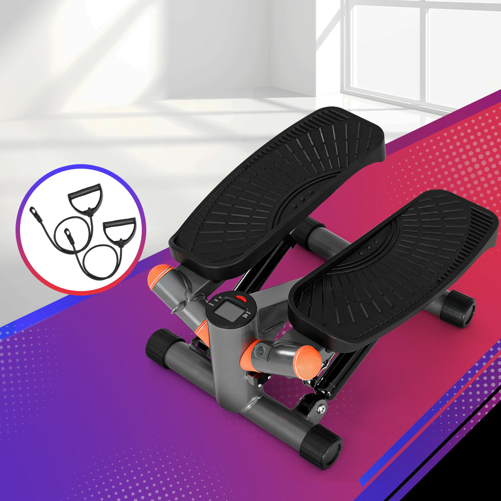 Marlook Mini Stepper with Resistance Rope Aerobic Step Trainer Home Gym 150KG