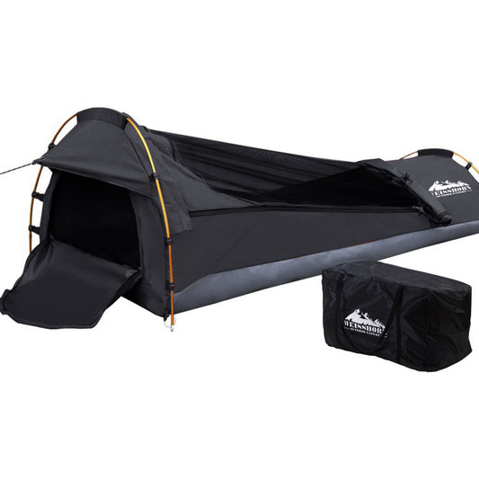 Marlook Camping Swag Single Biker Tent Free Standing Canvas Ripstop Grey