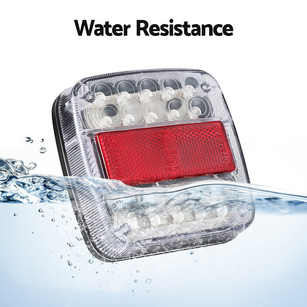 Marlook Pair 26 LED Tail Lights Stop Reverse Indicator 12V Ute Trailer Truck