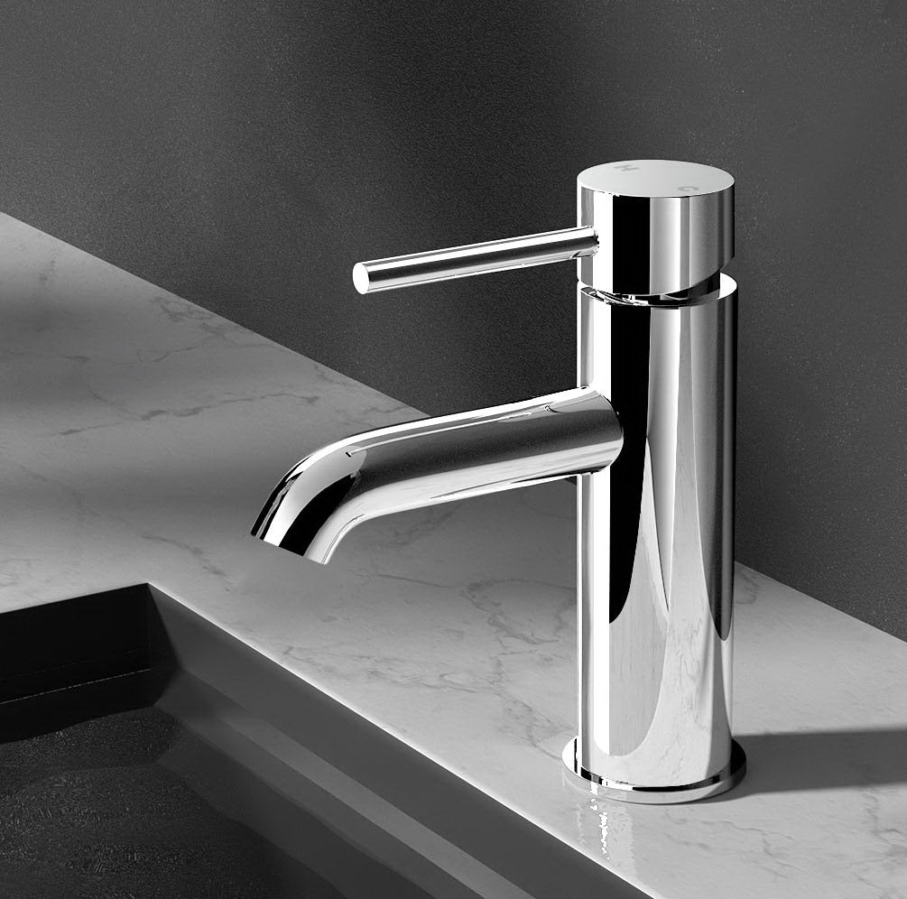 Marlook Bathroom Basin Mixer Tap Round Brass Faucet Vanity Laundry Chrome