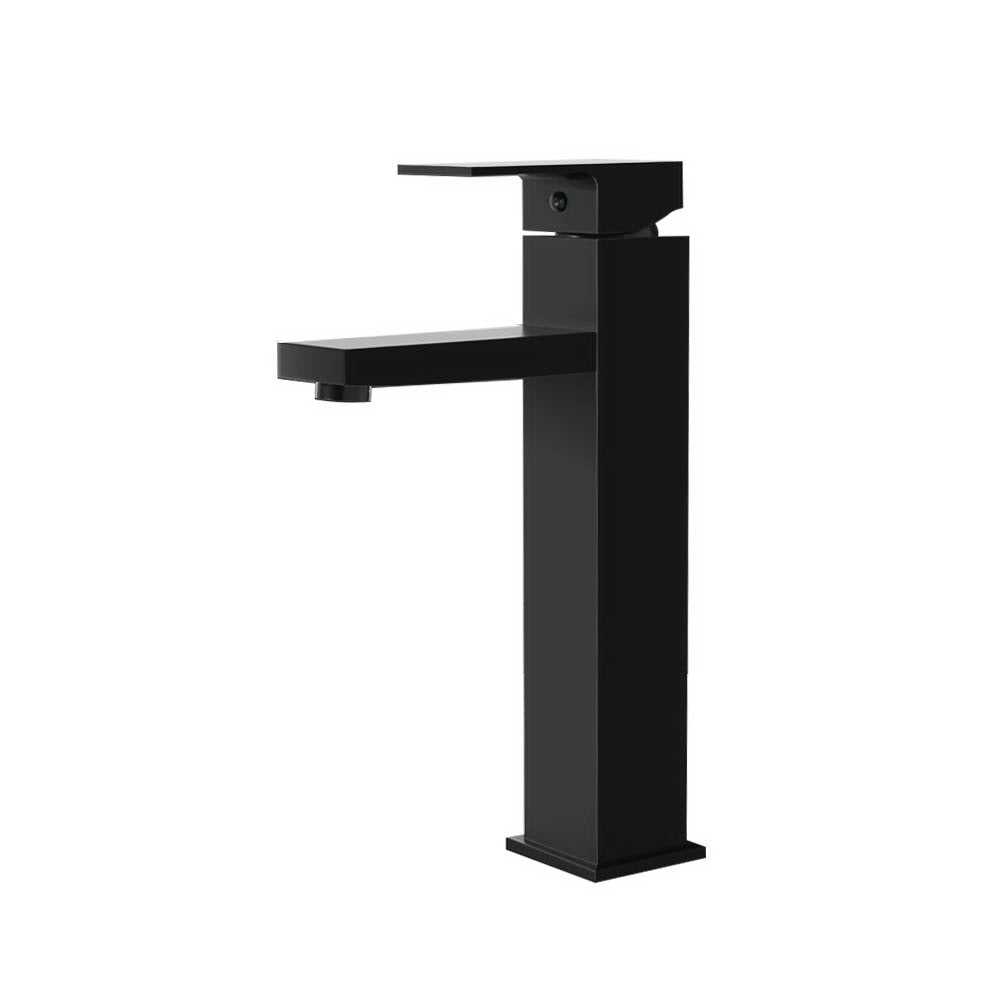 Marlook Bathroom Basin Mixer Tap Square Tall Faucet Vanity Laundry Black