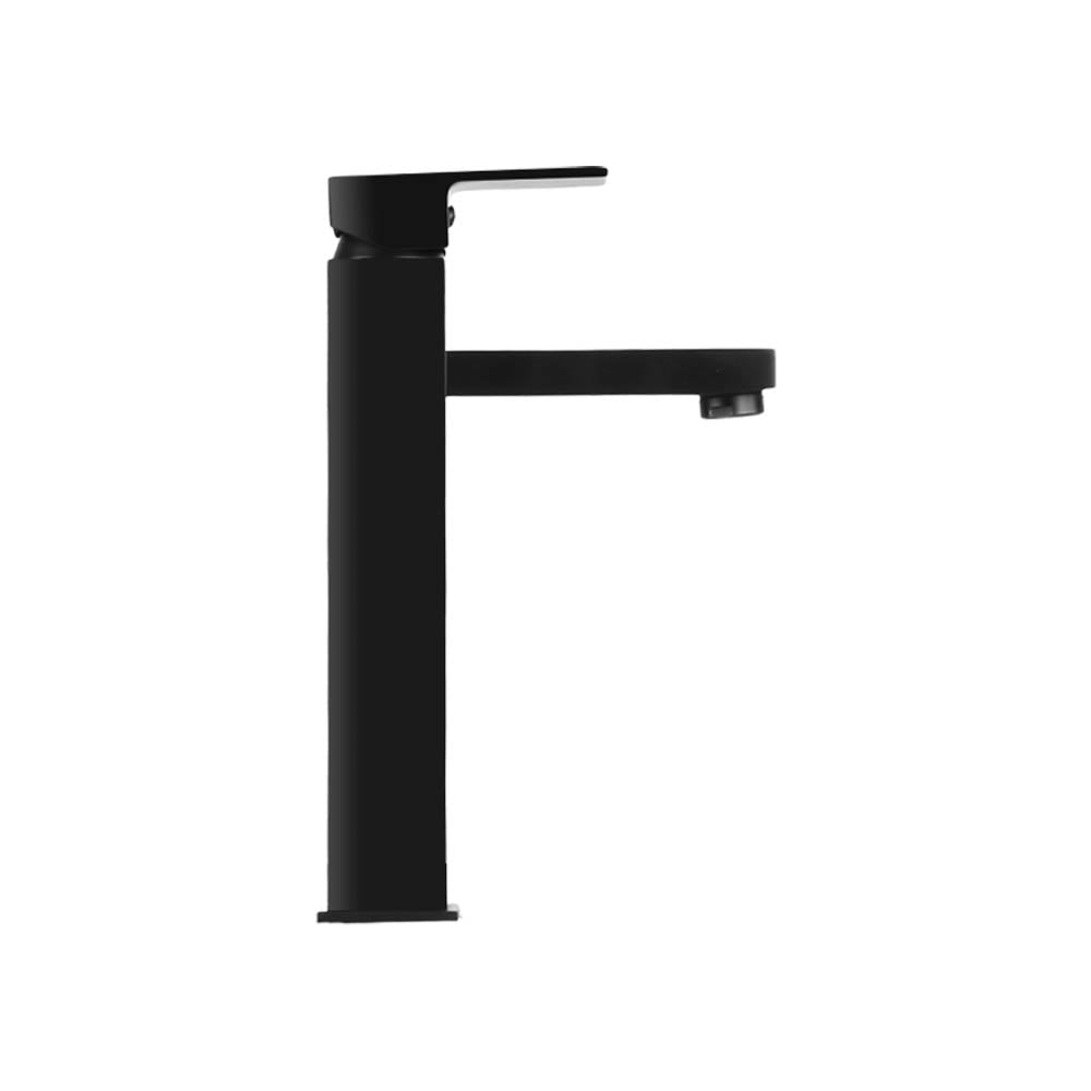 Marlook Bathroom Basin Mixer Tap Square Tall Faucet Vanity Laundry Black