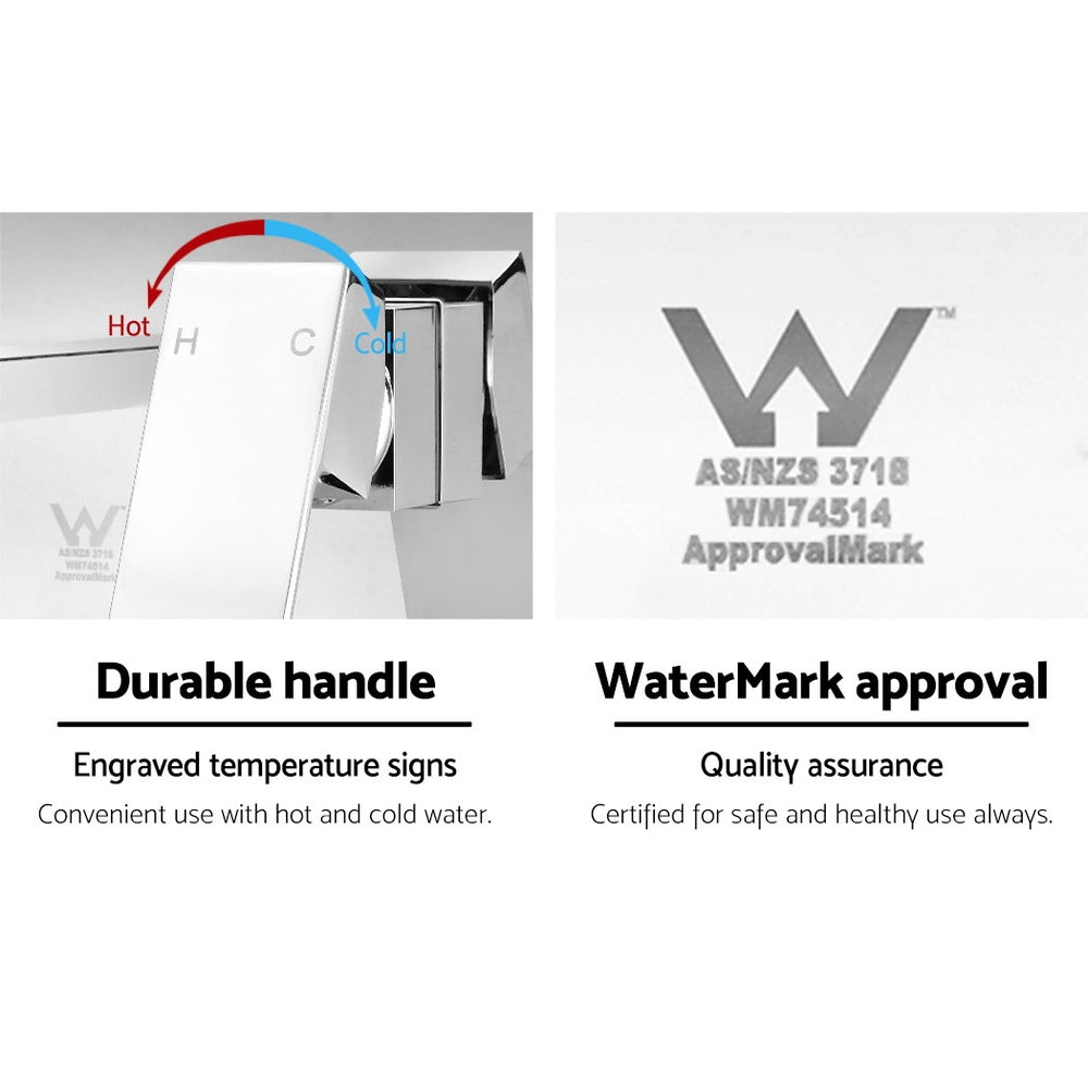 Marlook Bathroom Basin Mixer Tap Separate Faucet Vanity Laundry Chrome