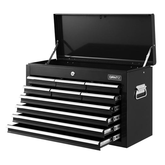 Marlook 10 Drawer Tool Box Cabinet Chest Toolbox Storage Garage Organiser Black
