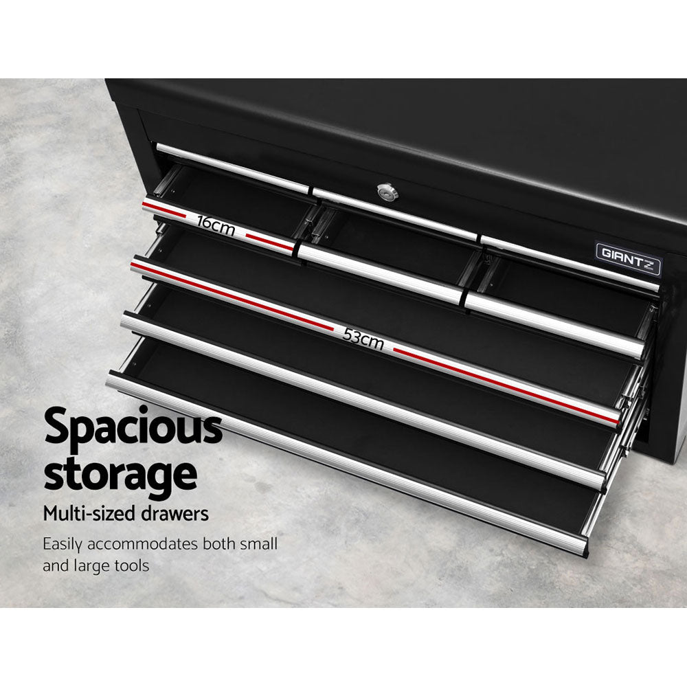 Marlook 10 Drawer Tool Box Cabinet Chest Toolbox Storage Garage Organiser Black