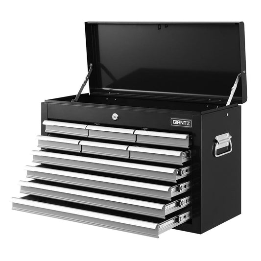 Marlook 10 Drawer Tool Box Cabinet Chest Toolbox Storage Garage Organiser Grey