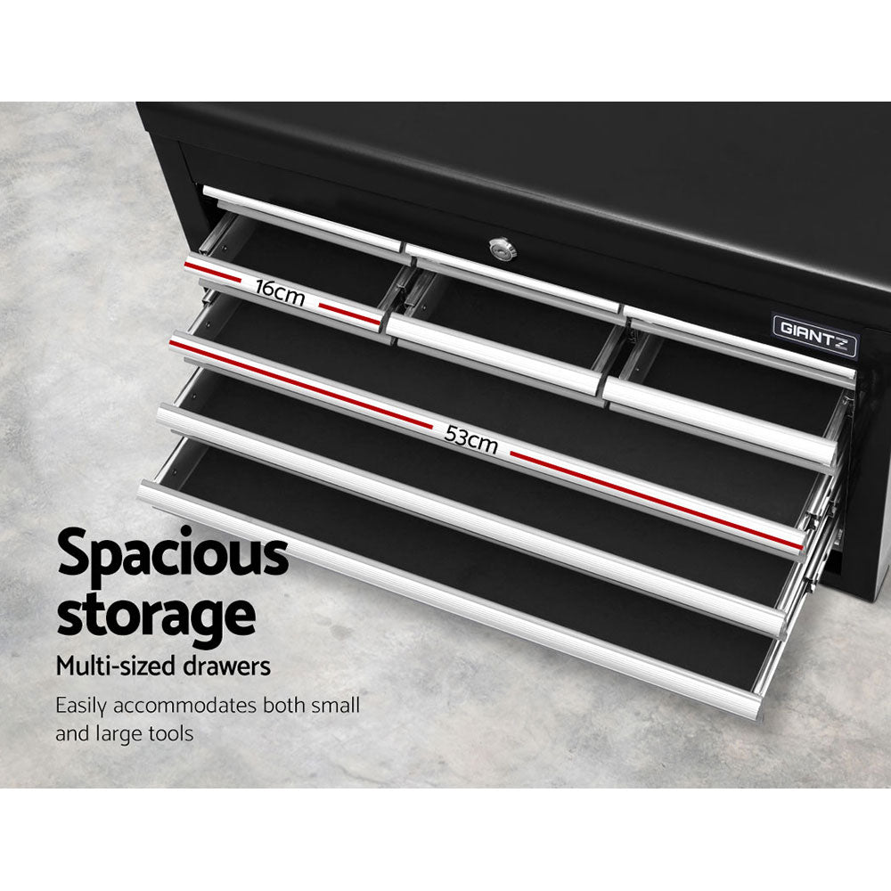 Marlook 10 Drawer Tool Box Cabinet Chest Toolbox Storage Garage Organiser Grey