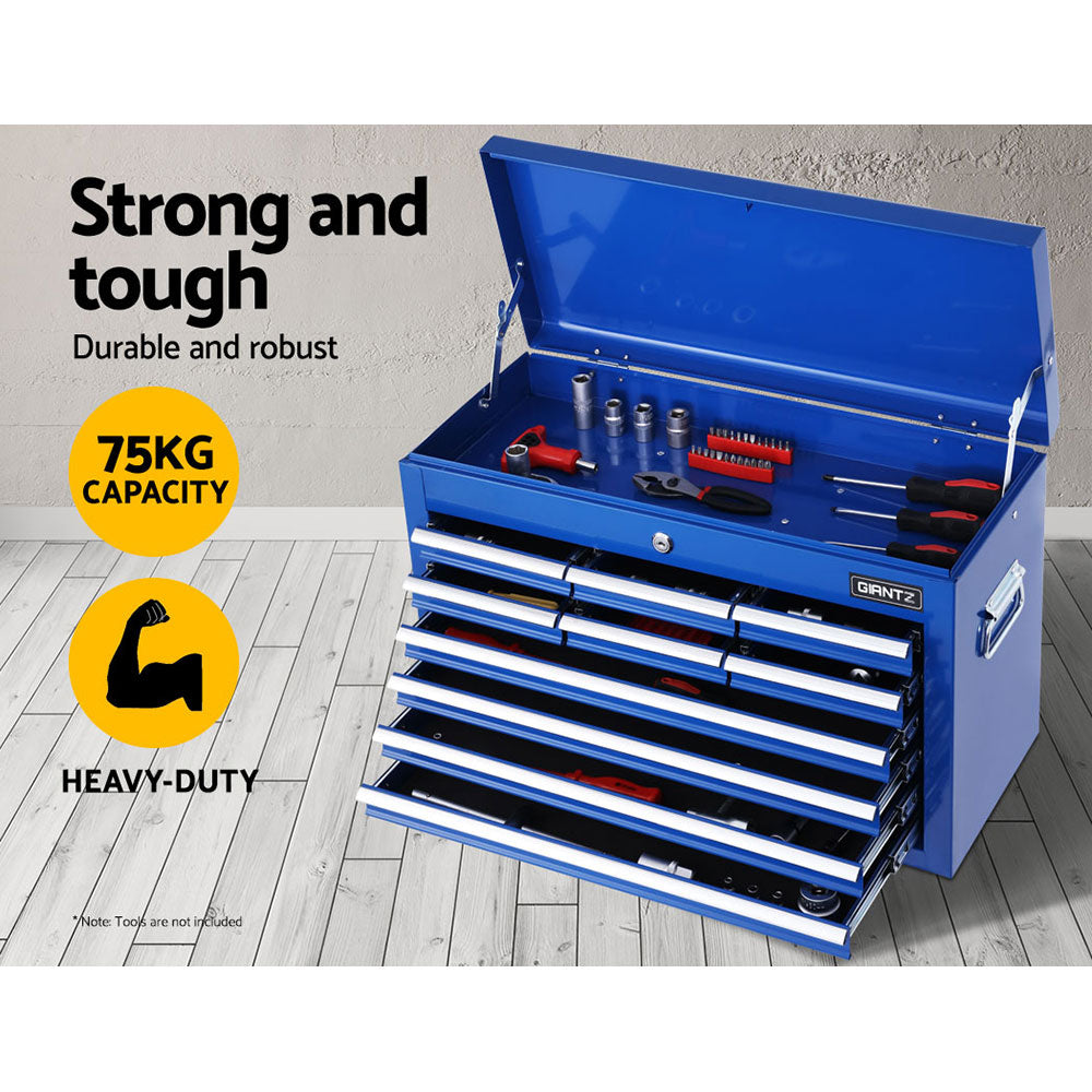 Marlook 10 Drawer Tool Box Cabinet Chest Toolbox Storage Garage Organiser Blue