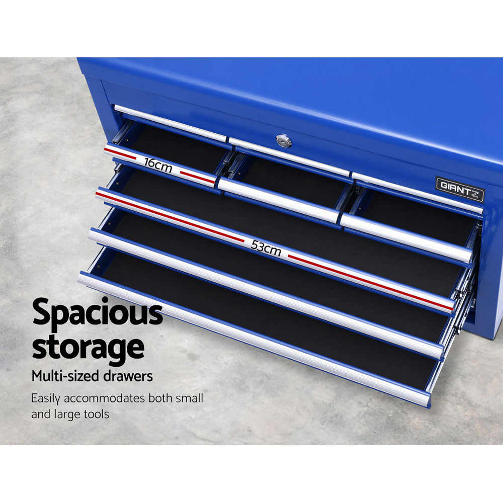 Marlook 10 Drawer Tool Box Cabinet Chest Toolbox Storage Garage Organiser Blue