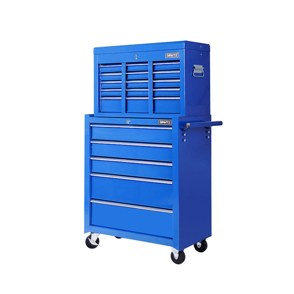 Marlook 14 Drawer Tool Box Cabinet Chest Mechanic Garage Storage Trolley Blue