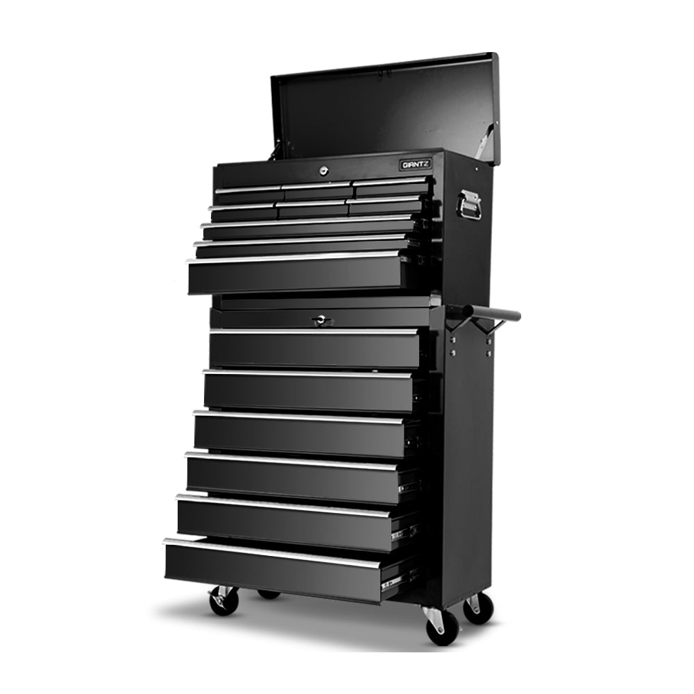 Marlook 15 Drawer Tool Box Cabinet Chest Trolley Toolbox Garage Storage Box