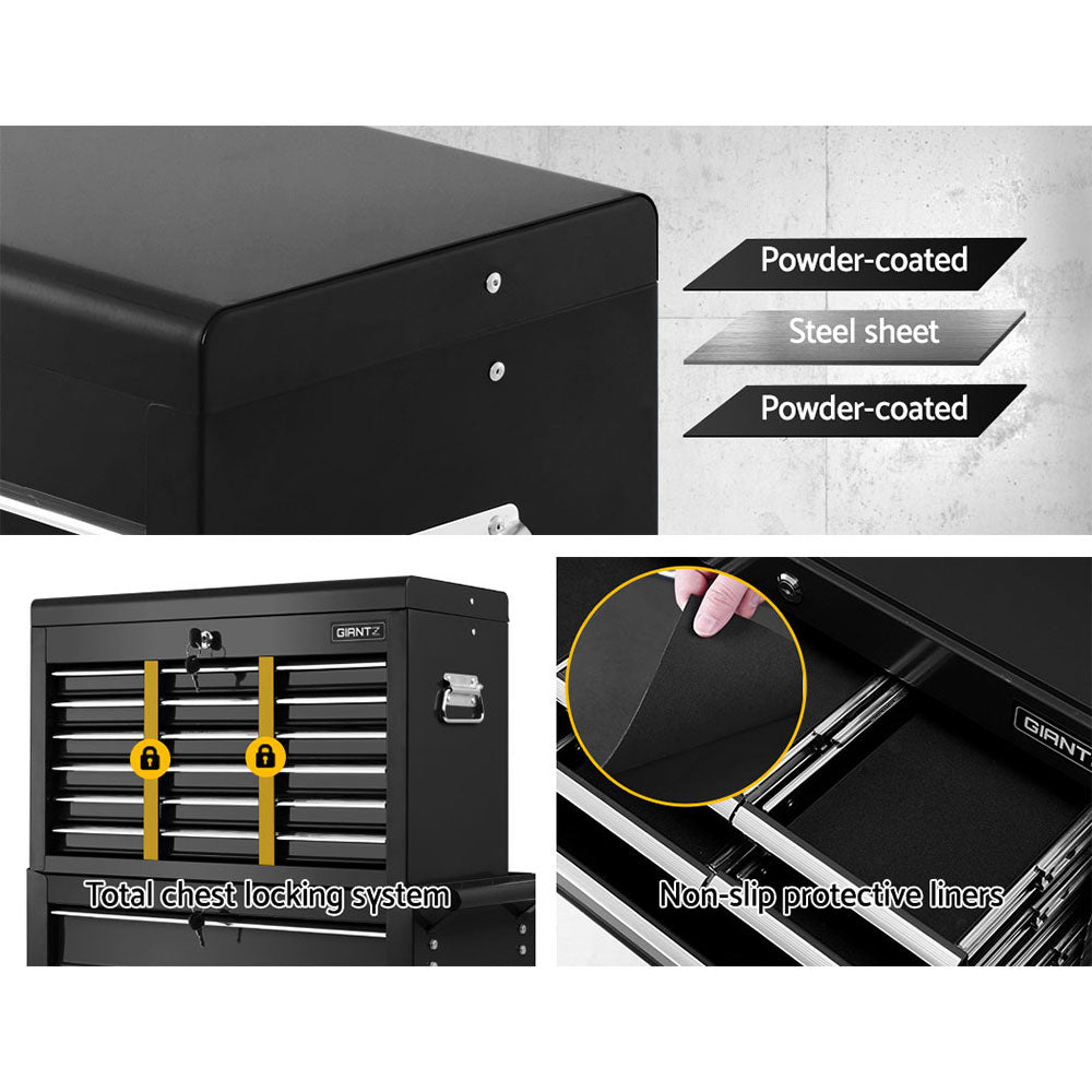 Marlook 16 Drawer Tool Box Cabinet Chest Trolley Toolbox Garage Storage Box