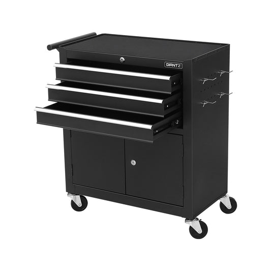 Marlook 3 Drawer Tool Box Chest Cabinet Toolbox Storage Garage Organiser Wheels