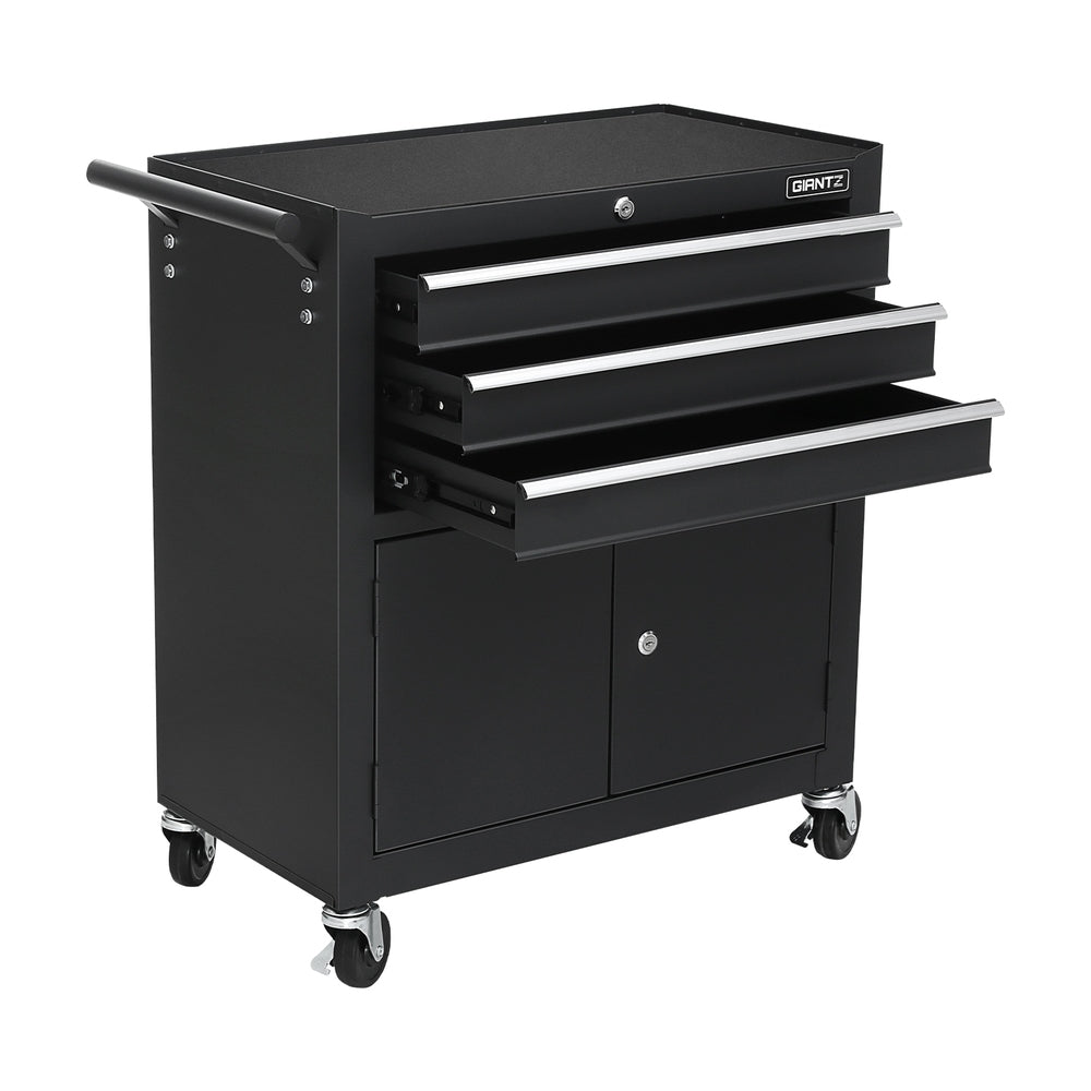 Marlook 3 Drawer Tool Box Chest Cabinet Toolbox Storage Garage Organiser Wheels