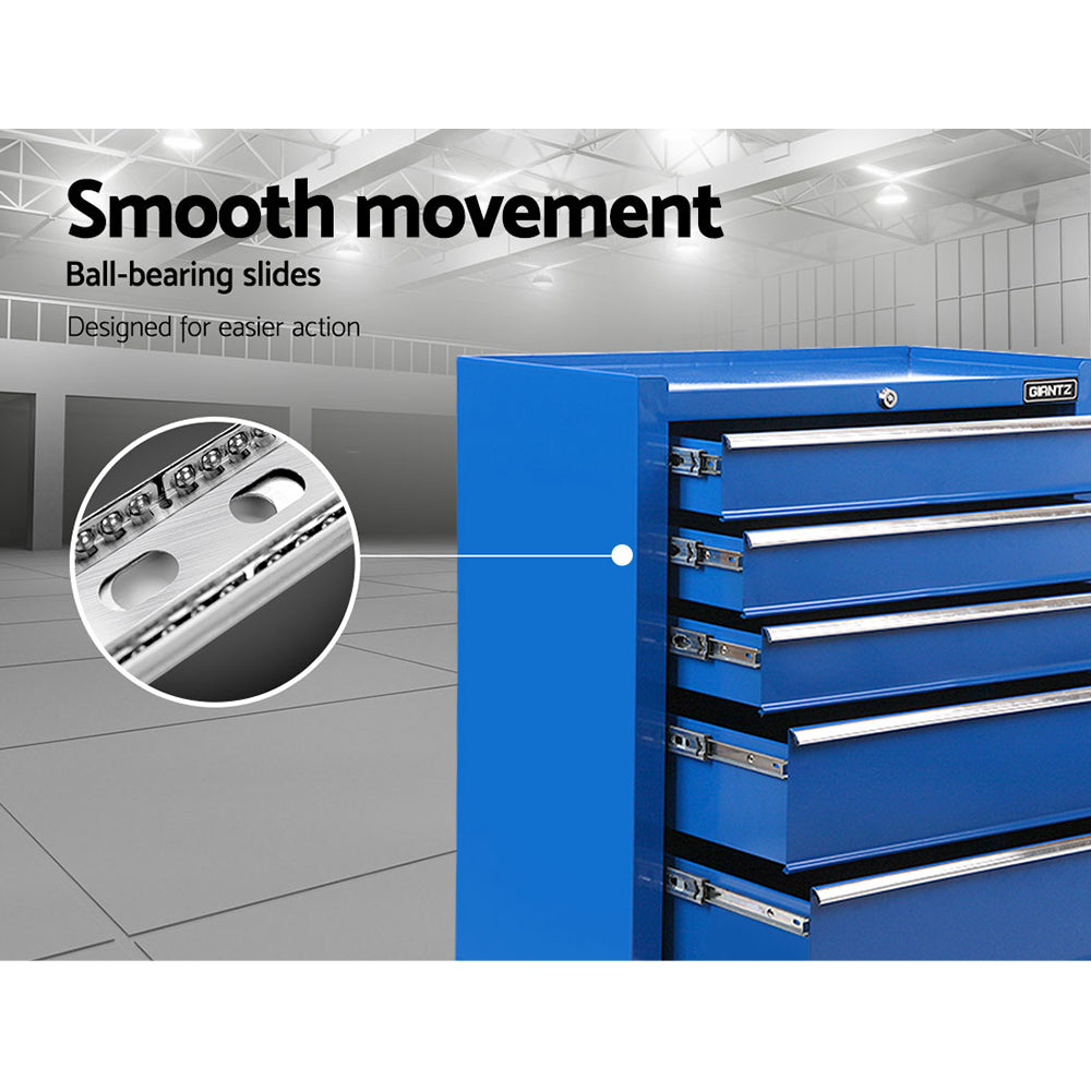 Marlook 5 Drawer Tool Box Cabinet Chest Trolley Box Garage Storage Toolbox Blue