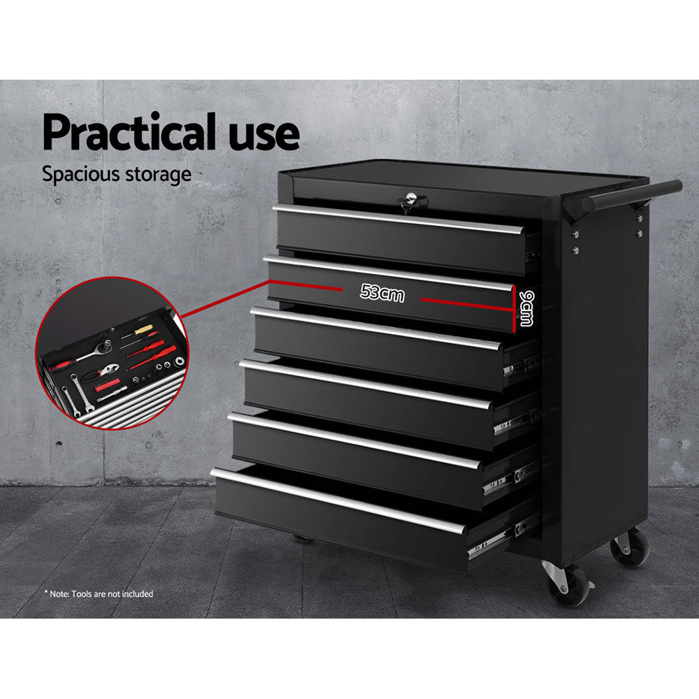 Marlook 6 Drawer Tool Box Cabinet Chest Trolley Cart Garage Toolbox Storage