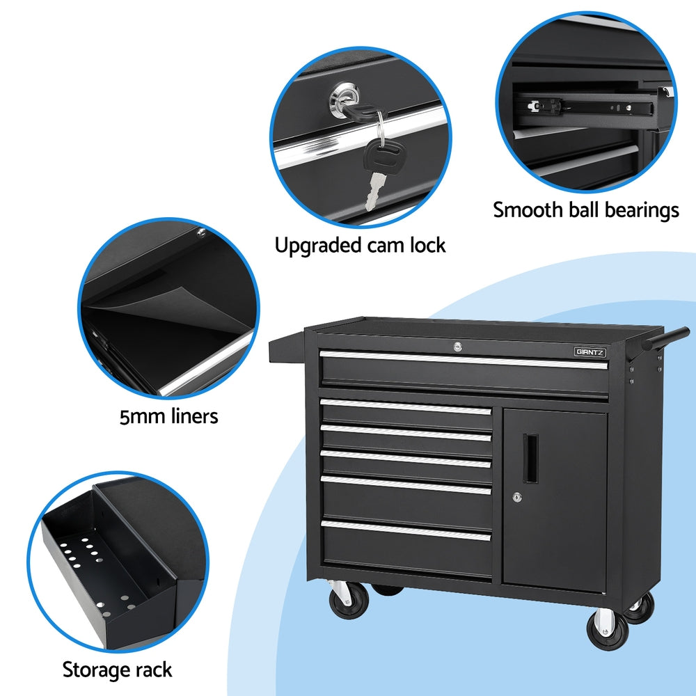 Marlook 6 Drawer Tool Box Chest Cabinet Toolbox Storage Garage Organiser Wheels