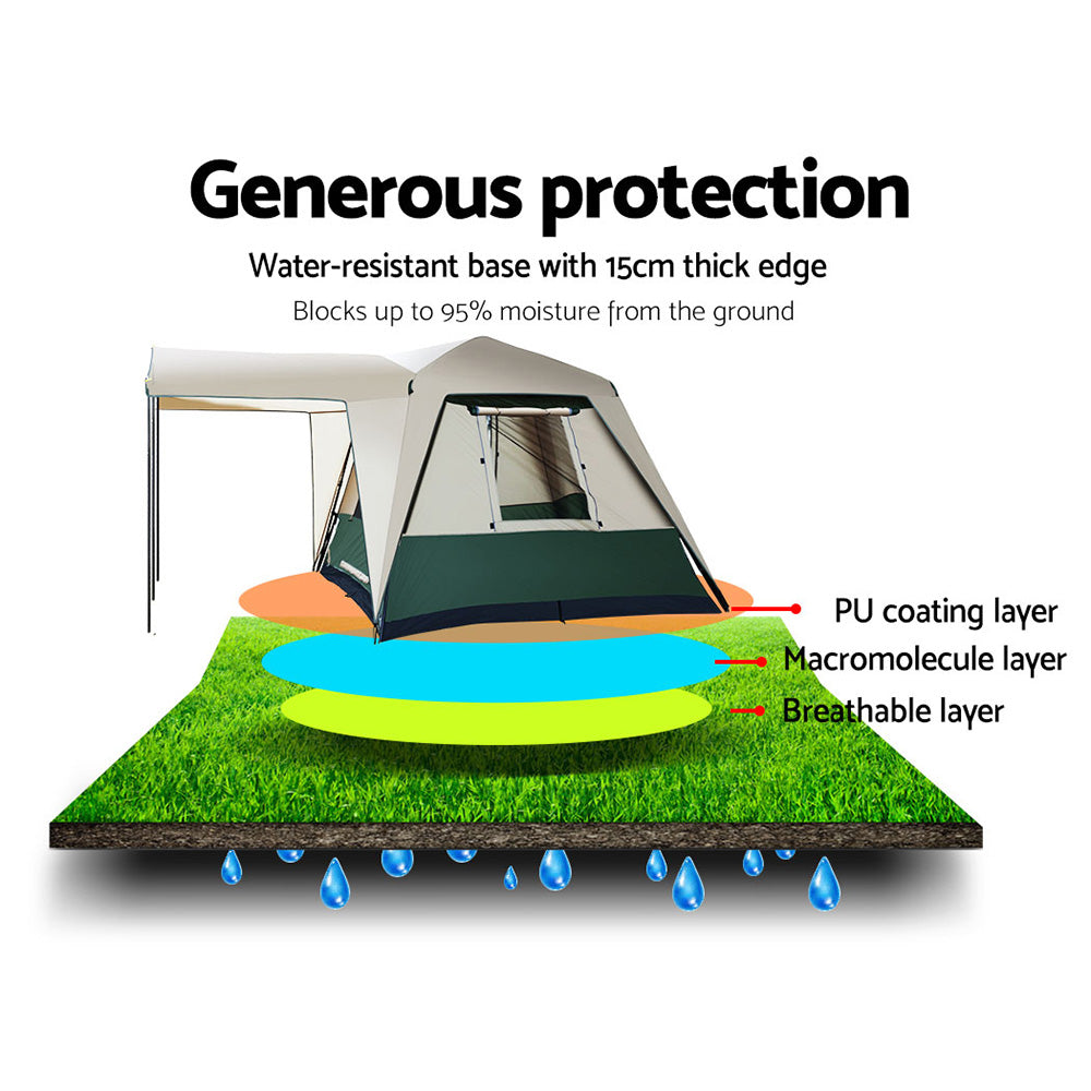 Marlook Instant Up Camping Tent 4 Person Pop up Tents Family Hiking Dome Camp