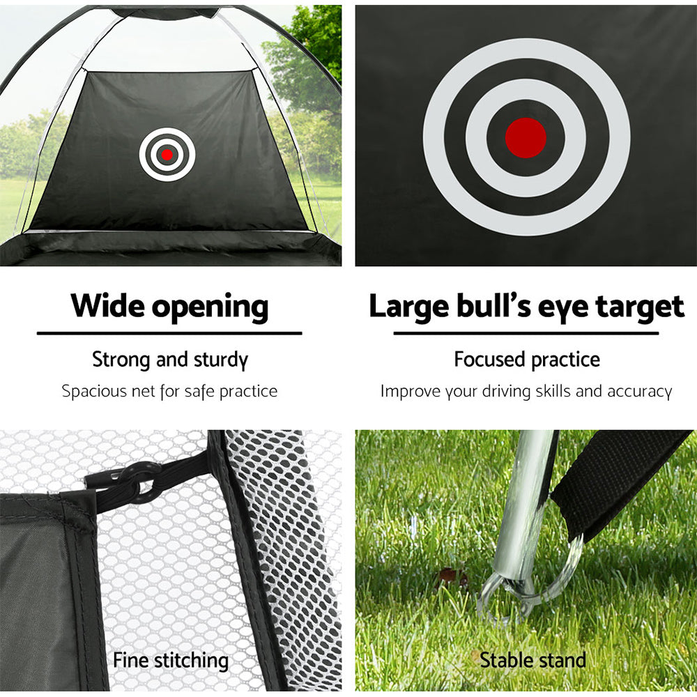 Marlook 3M Golf Practice Net Portable Training Aid Driving Target Tent Black