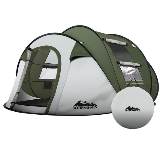Marlook Instant Up Camping Tent 4-5 Person Pop up Tents Family Hiking Beach Dome