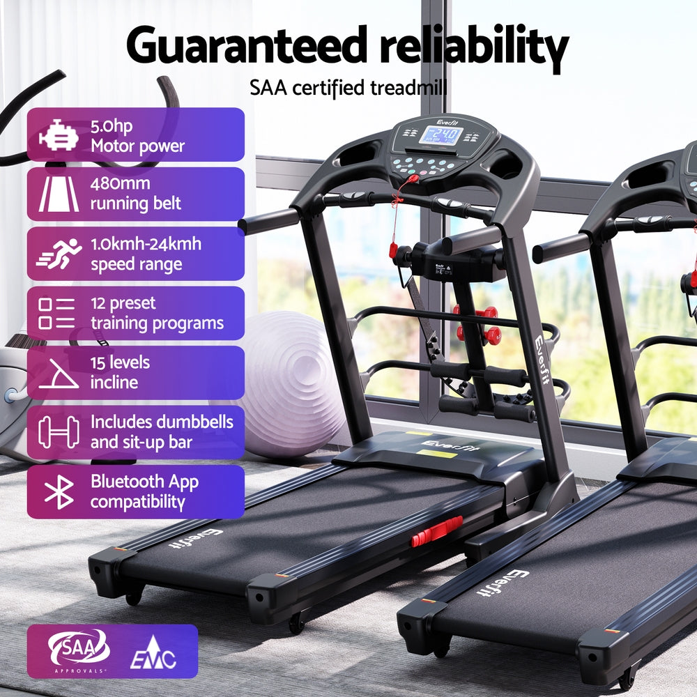 Marlook Treadmill Electric Home Gym Fitness Exercise Machine w/ Massager 480mm